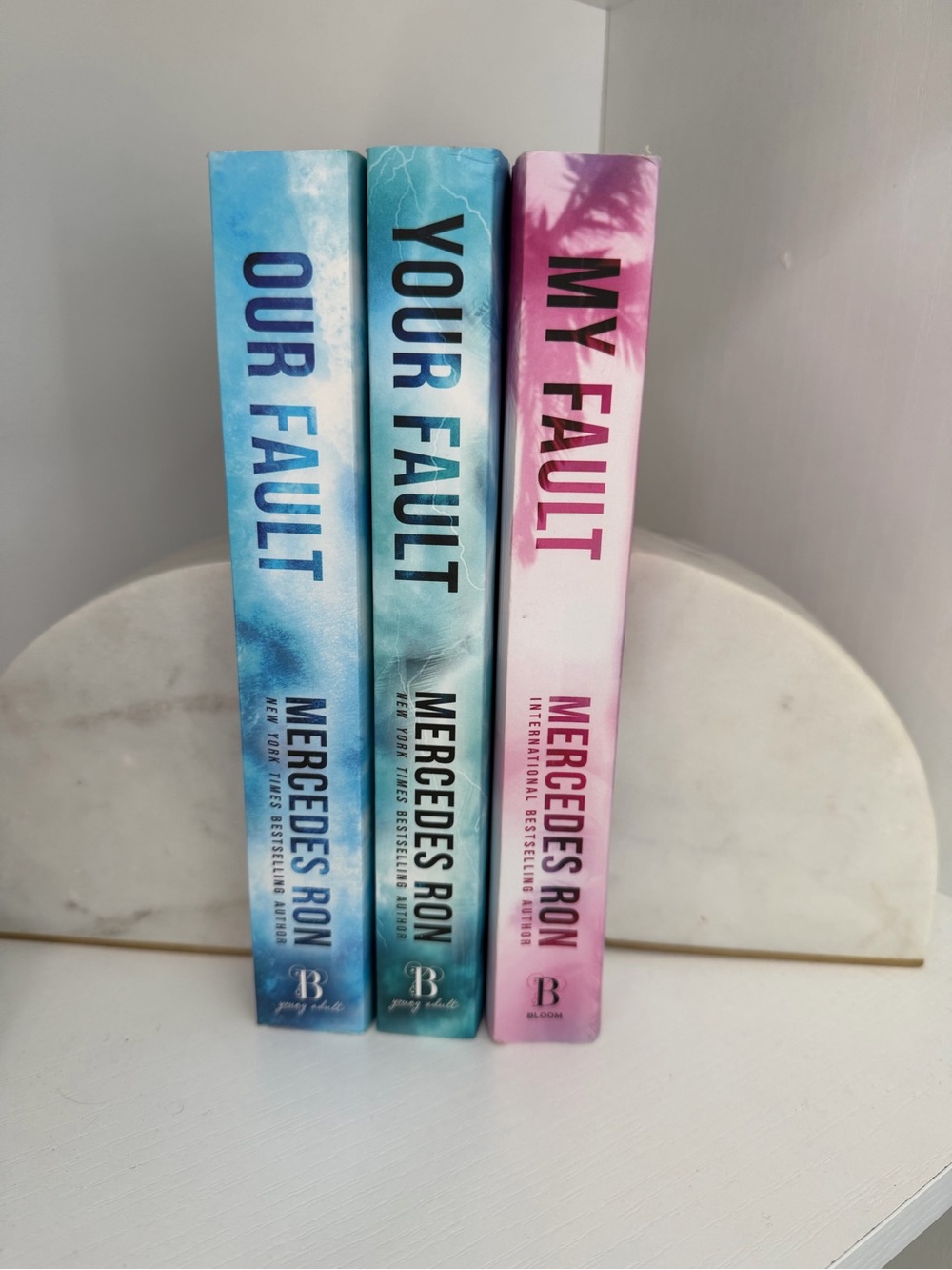 Pink & Blue Decorative Book Set - My Fault / Your Fault / Our Fault